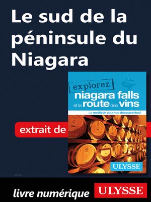 cover image of Le sud de la péninsule du Niagara